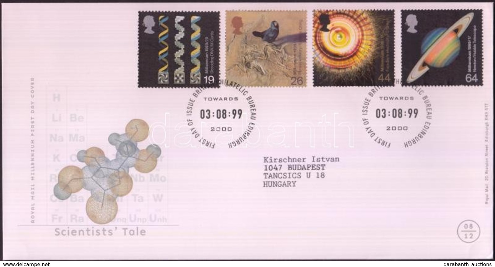 1999 Kutatási Eredmények Sor Mi 1819-1822 FDC-n - Other & Unclassified