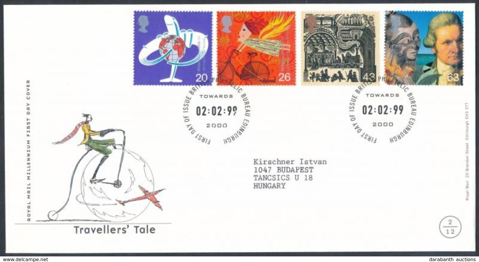 1999 Millennium (II): Közlekedésfejlesztés Sor Mi 1782-1785 FDC-n - Andere & Zonder Classificatie