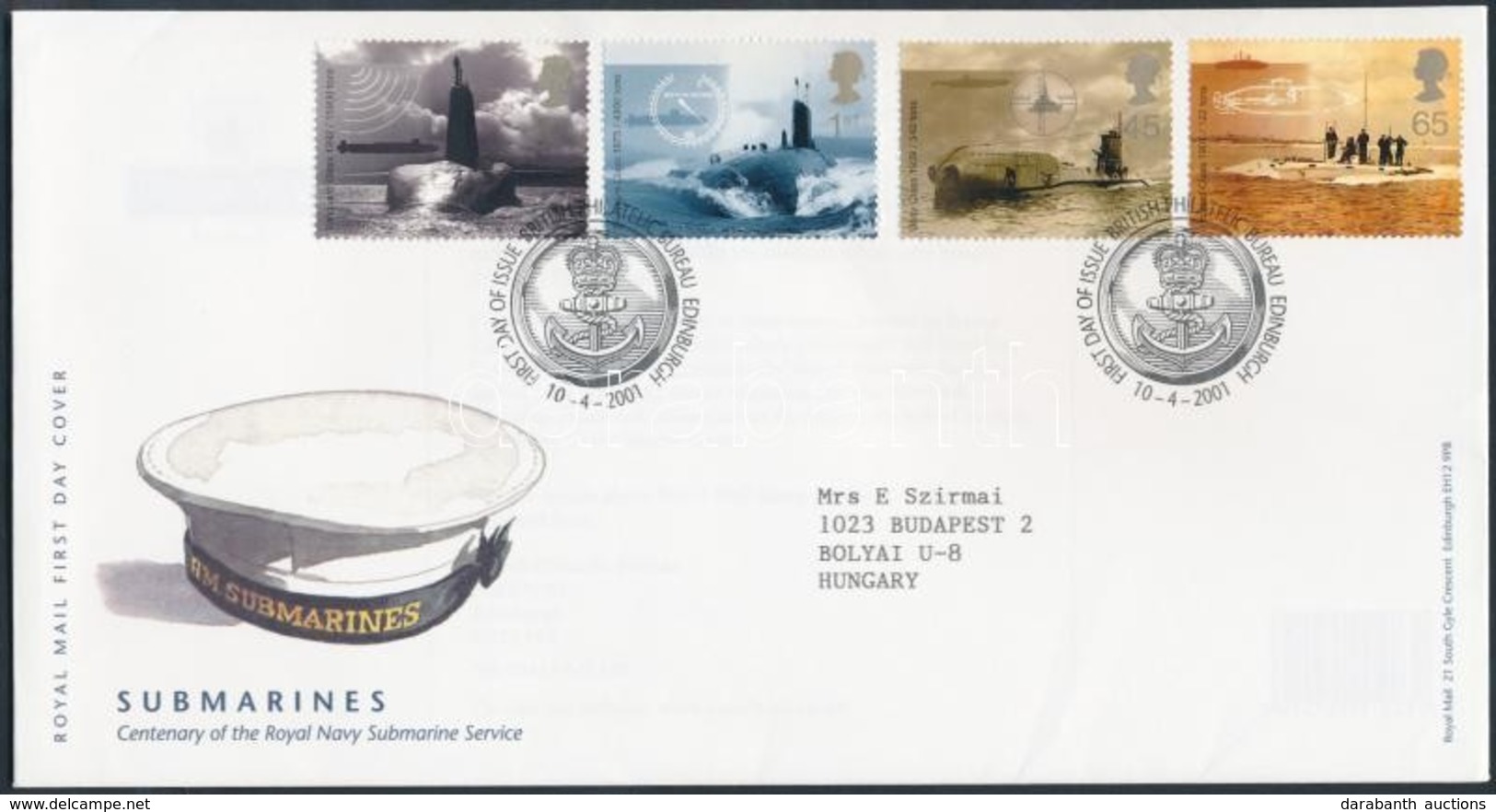 2001 100 éves A Tengeralattjáró-hadosztály Sor Mi 1928-1931  FDC-n - Sonstige & Ohne Zuordnung