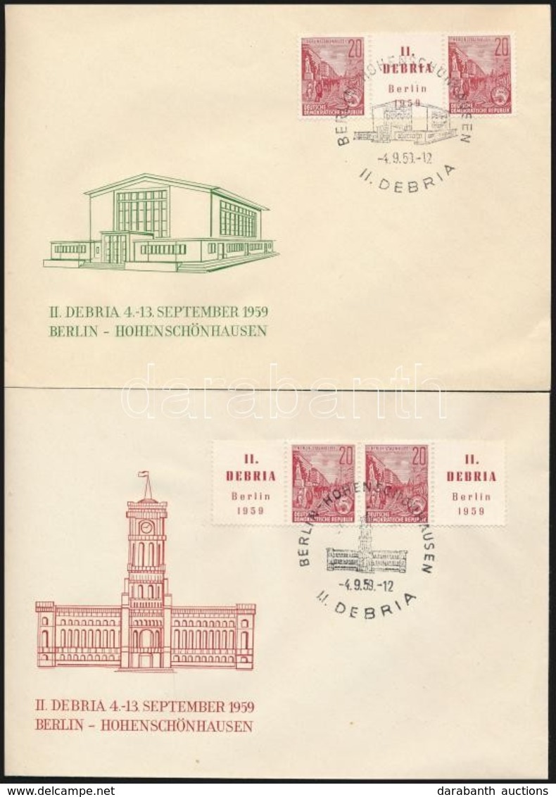 1959 DEBRIA Bélyegkiállítás 2 Db FDC - Other & Unclassified