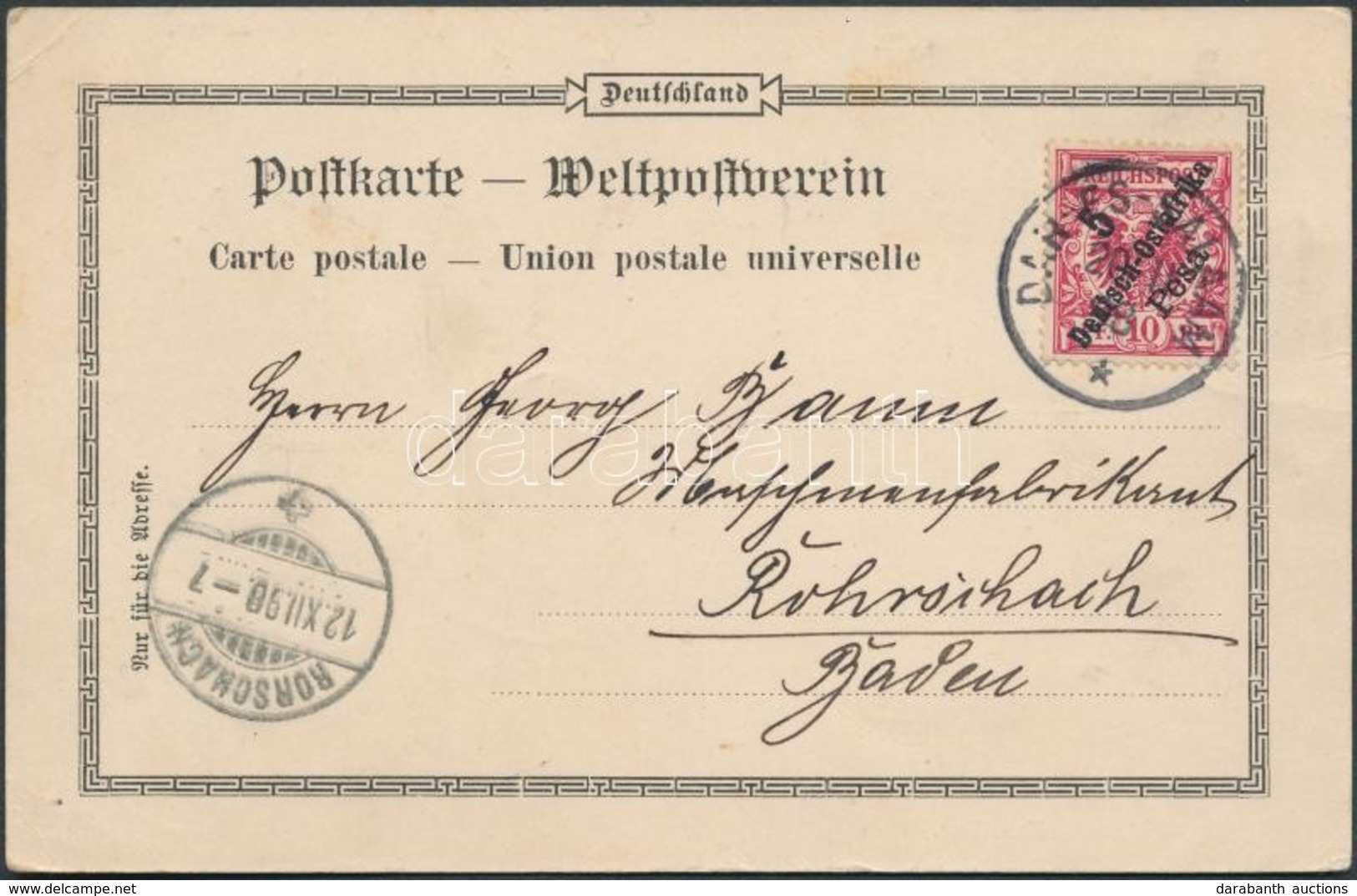 Deutsch Ostafrika 1898 Képeslap / Postacrd From Dar-es Salam To Switzerland - Andere & Zonder Classificatie