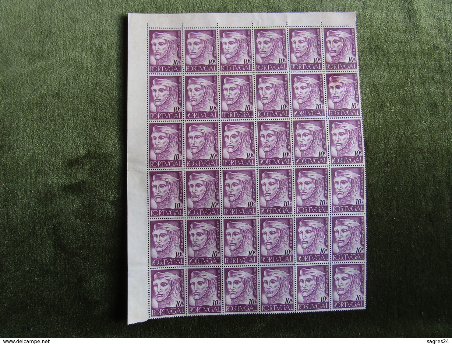 Portugal 1955 Rare Pack Of Stamps King Afonso I New 10 Centavos 36 Stamps - Unused Stamps