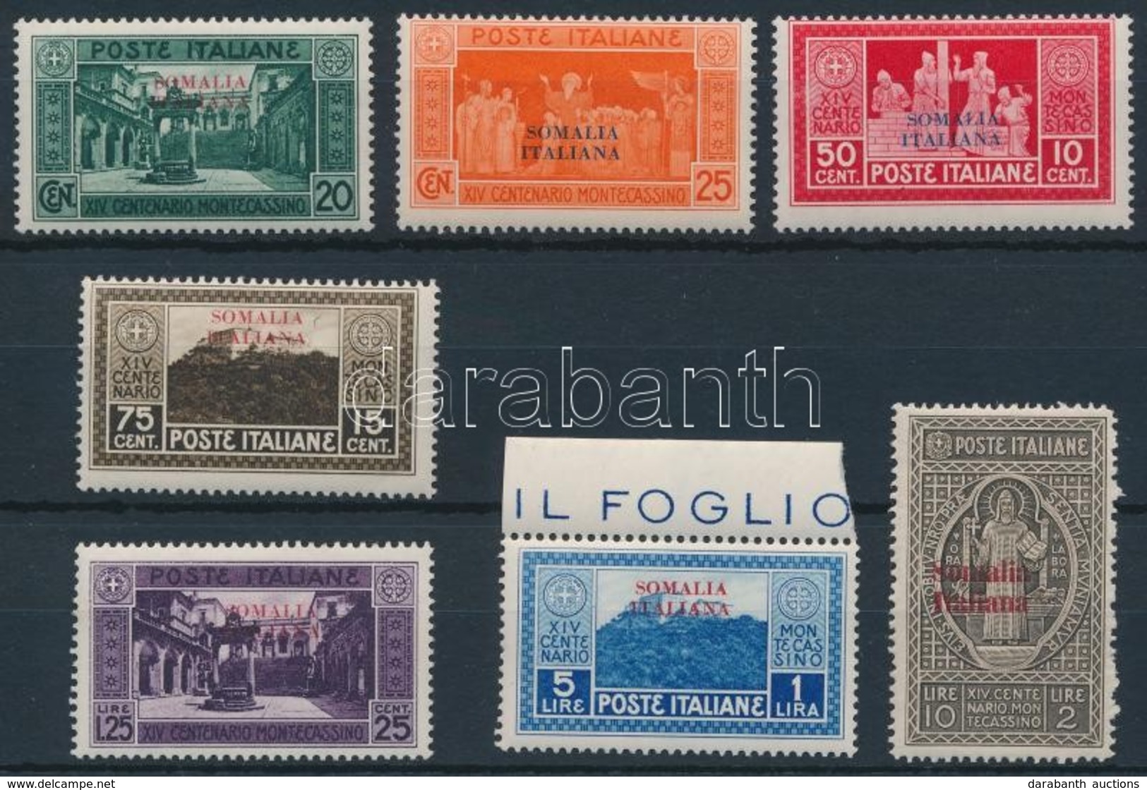 ** 1929 Monte Cassino Sor Mi 127-133 - Sonstige & Ohne Zuordnung