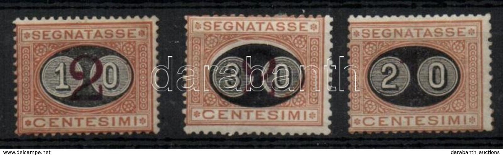 * 1890 Portó Felülnyomott Sor / Postage Due Overprinted Set Mi 15-17 - Andere & Zonder Classificatie