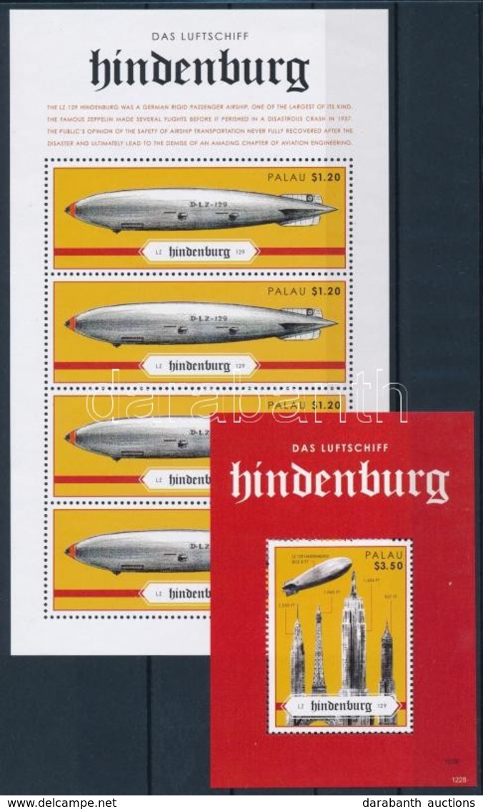 ** 2012 A Hindenburg Léghajó Katasztrófájának 75. évfordulója Kisív Mi 3257 + Blokk Mi 274 - Andere & Zonder Classificatie