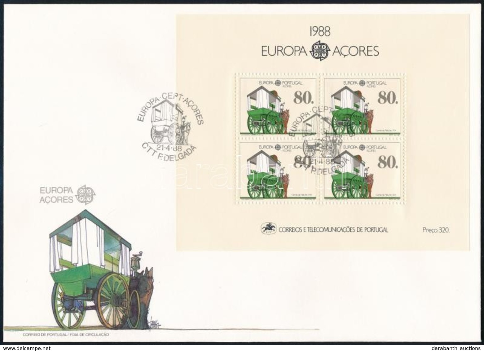 1988 Közlekedési Eszközök FDC-n Blokk Mi 9 - Andere & Zonder Classificatie