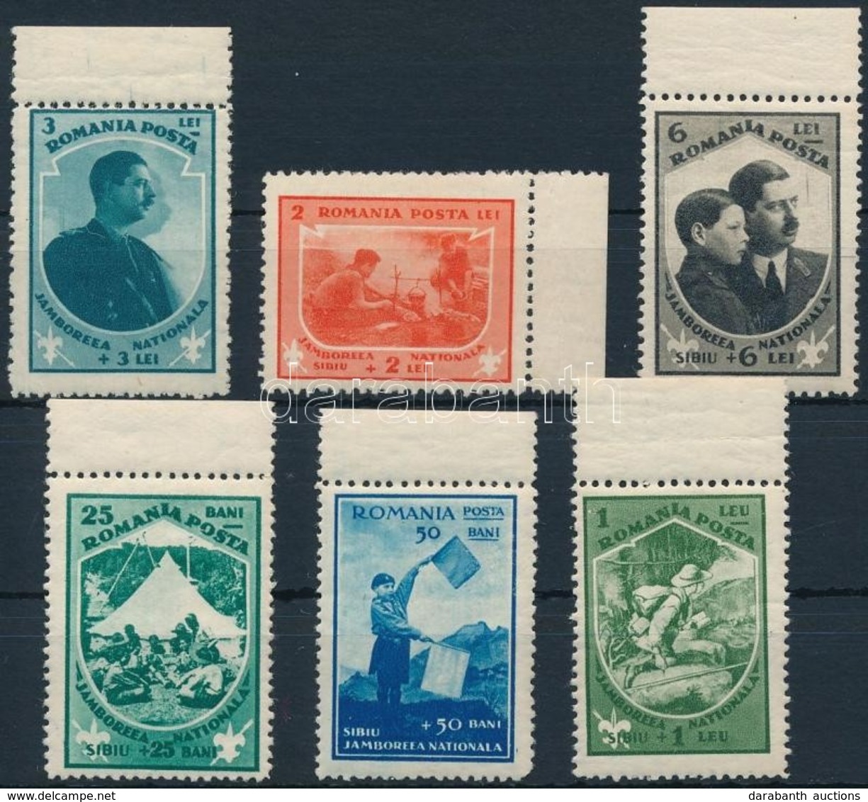 ** 1932 Cserkész ívszéli Sor Mi 437-442 - Other & Unclassified