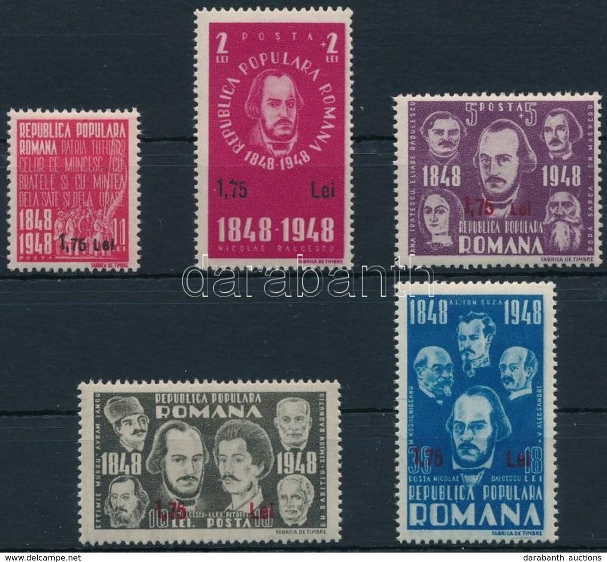 ** 1952 Forradalom Sor Felülnyomással Mi 1301-1305 - Other & Unclassified