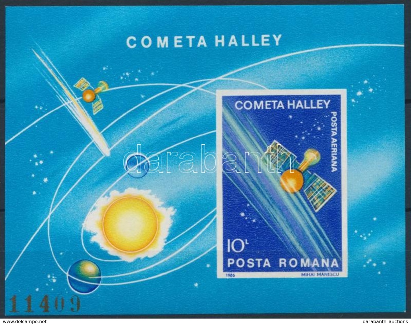 ** 1986 Halley üstökös Blokk Mi 222 - Andere & Zonder Classificatie