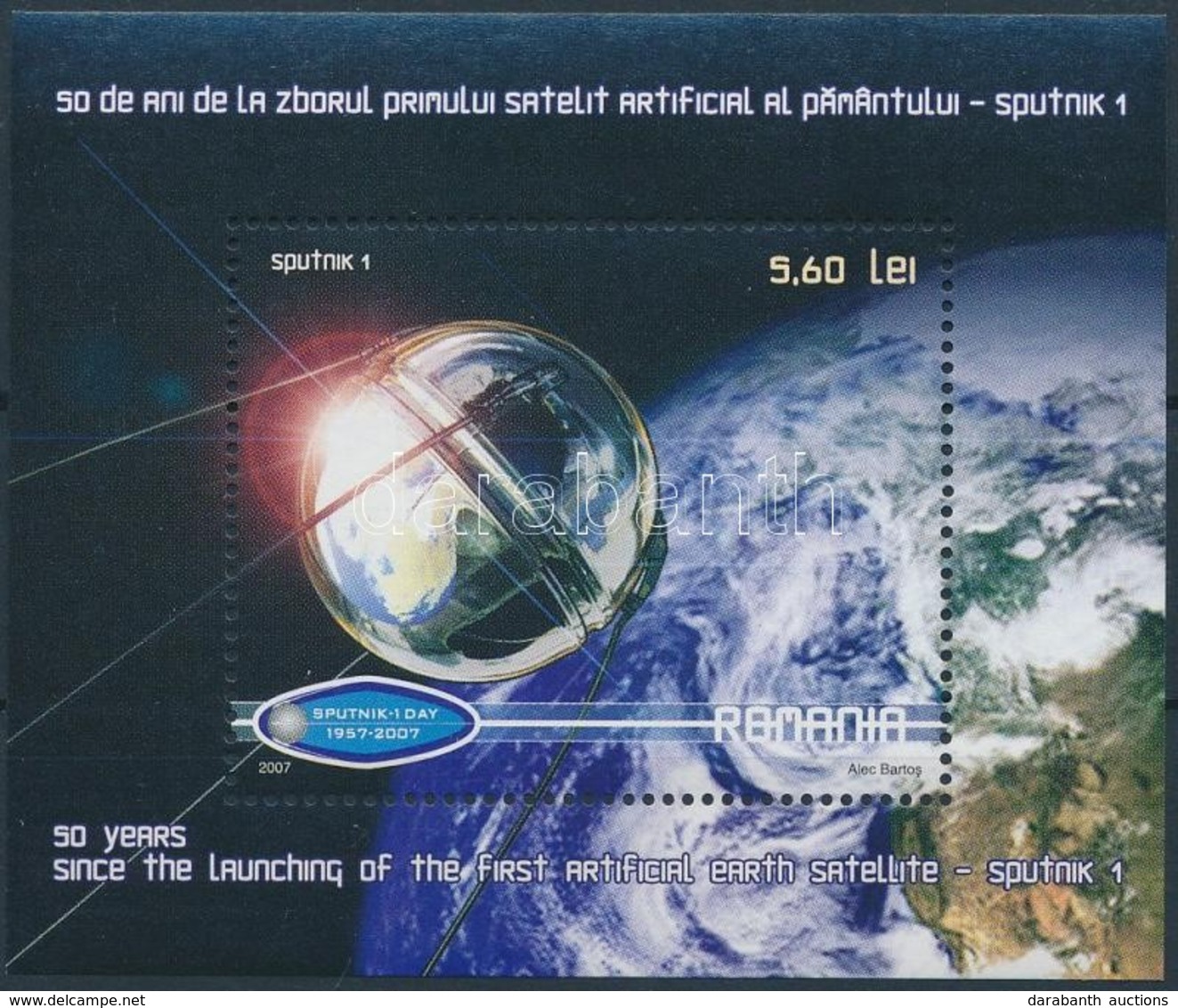 ** 2007 50 éves A Műhold Blokk Mi 411 - Andere & Zonder Classificatie