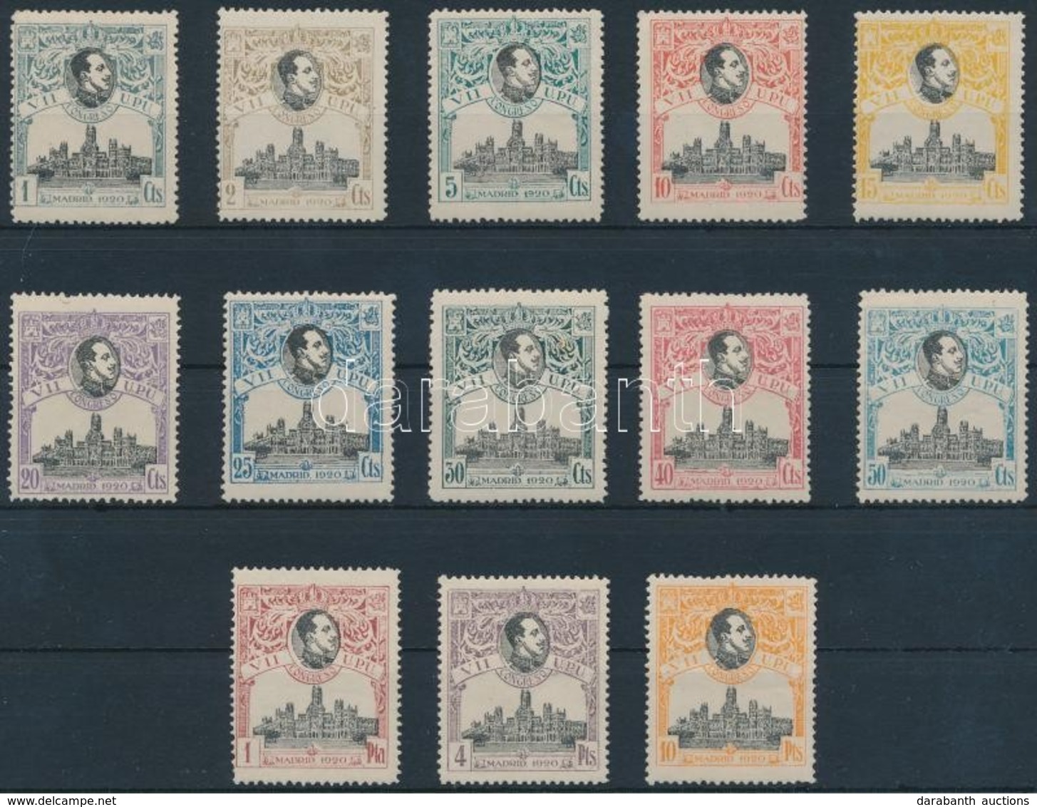 ** * 1920 UPU Sor Mi 267-279  (10 C + 50 C Falcos / Hinged) - Other & Unclassified