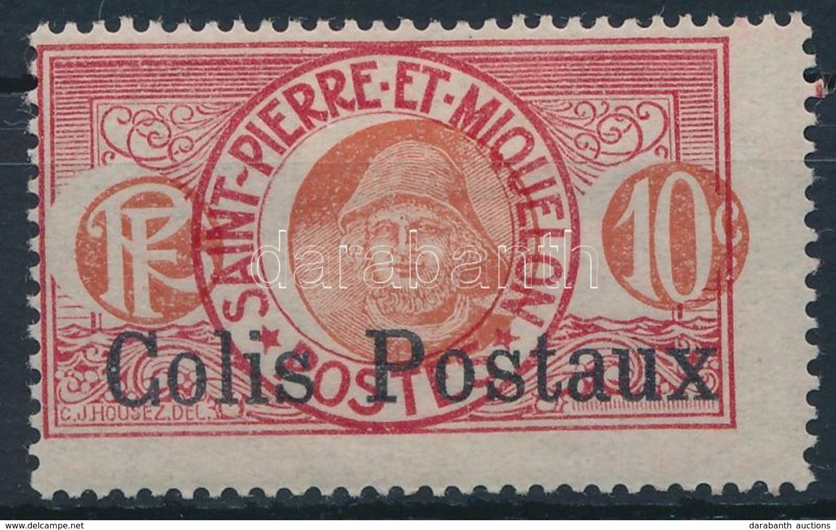 * 1917 Csomag Bélyeg Mi 3 Eltolódott Középrésszel és értékszámokkal / Shifted Middle Part And Numerals - Other & Unclassified