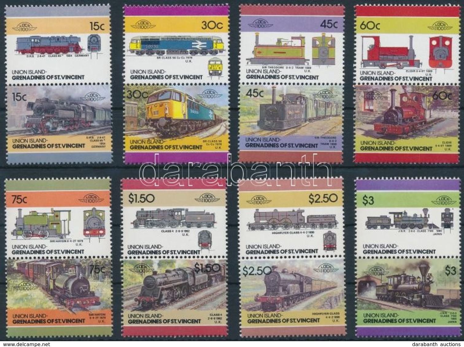 ** 1986 Vasút Sor Mi 140-155 - Other & Unclassified