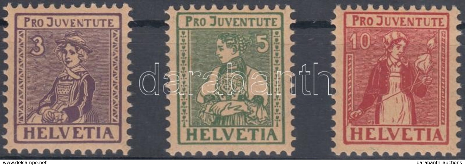 ** 1916 Pro Juventute Sor Mi 130-132 - Altri & Non Classificati