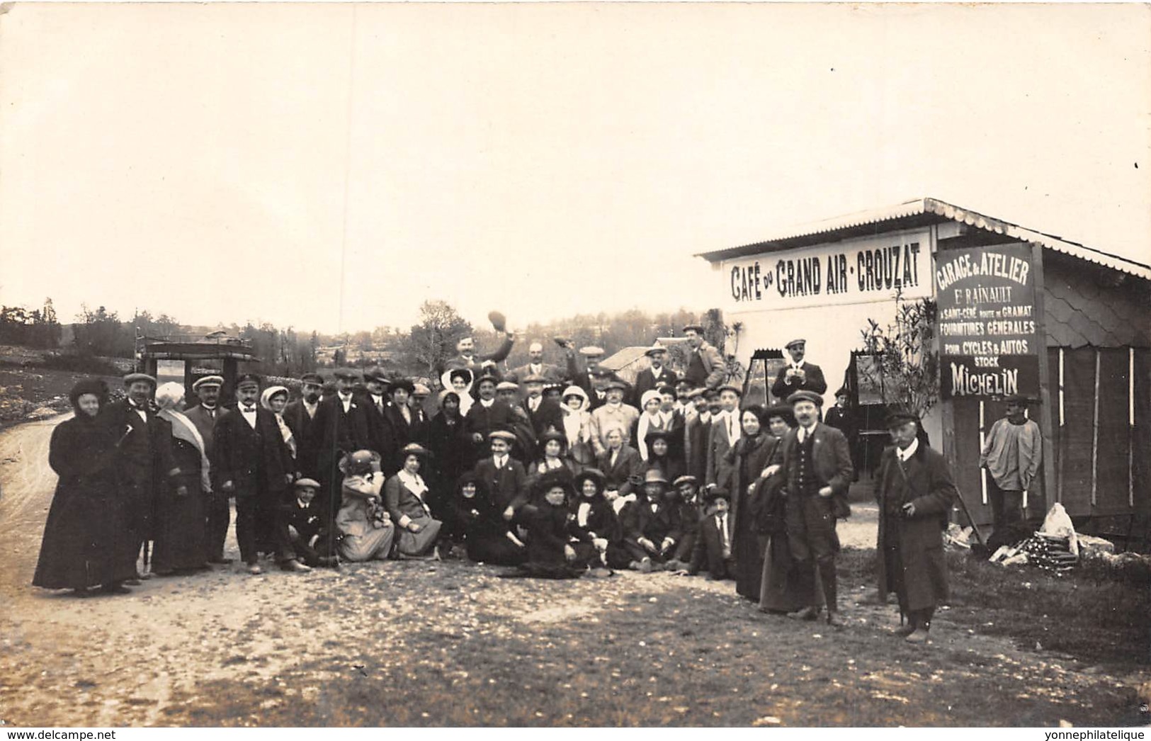 46 - Lot / 10011 - Saint Céré - Carte Photo - Café Du Grand Air - Garage Rainault - Autres & Non Classés