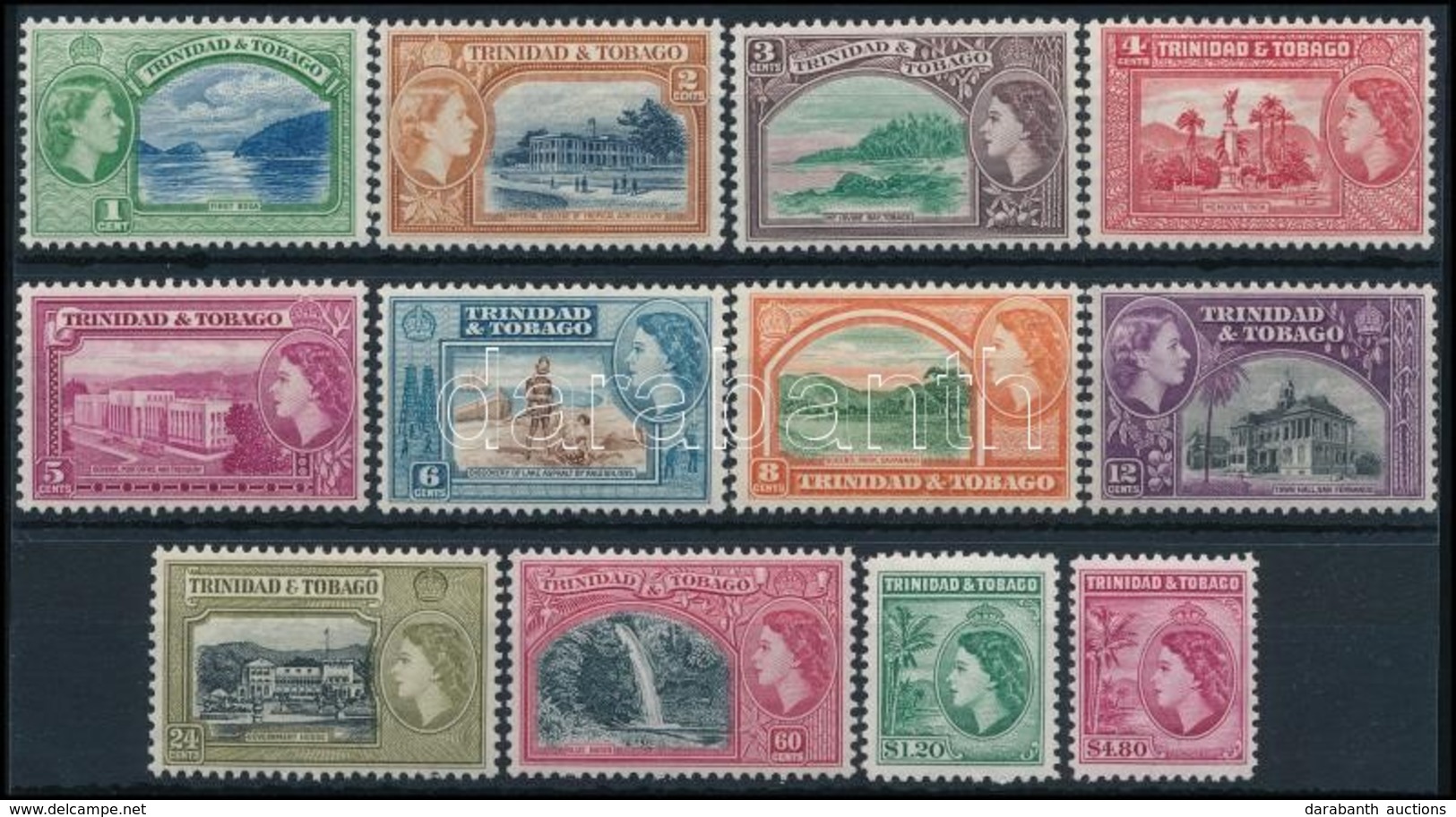 ** 1953 Forgalmi: II. Erzsébet Brit Királynő Sor Párokban,
Definitive: Elizabeth II Set In Pairs
Mi 155-166 - Andere & Zonder Classificatie