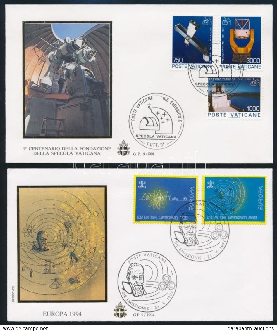 1991-1994 Űrkutatás Motívum 2 Klf FDC - Sonstige & Ohne Zuordnung