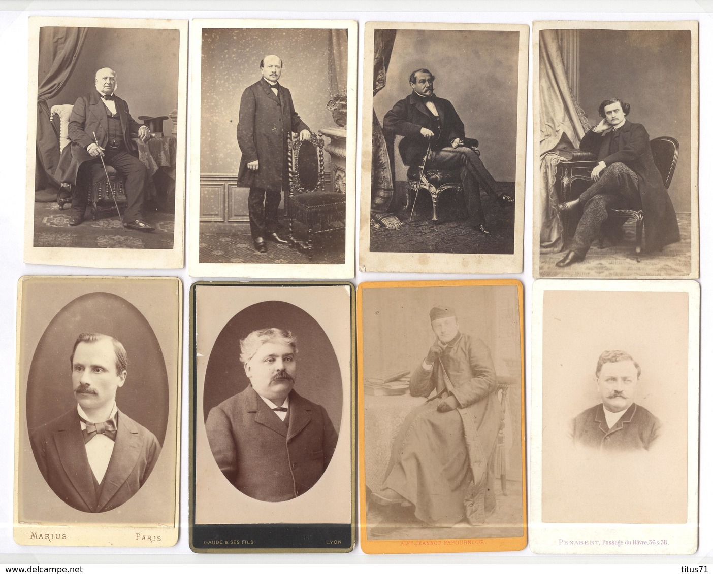 Lot De 30 Photos Carte De Visite - Portraits D'hommes - Circa 1900 - Personnes Anonymes