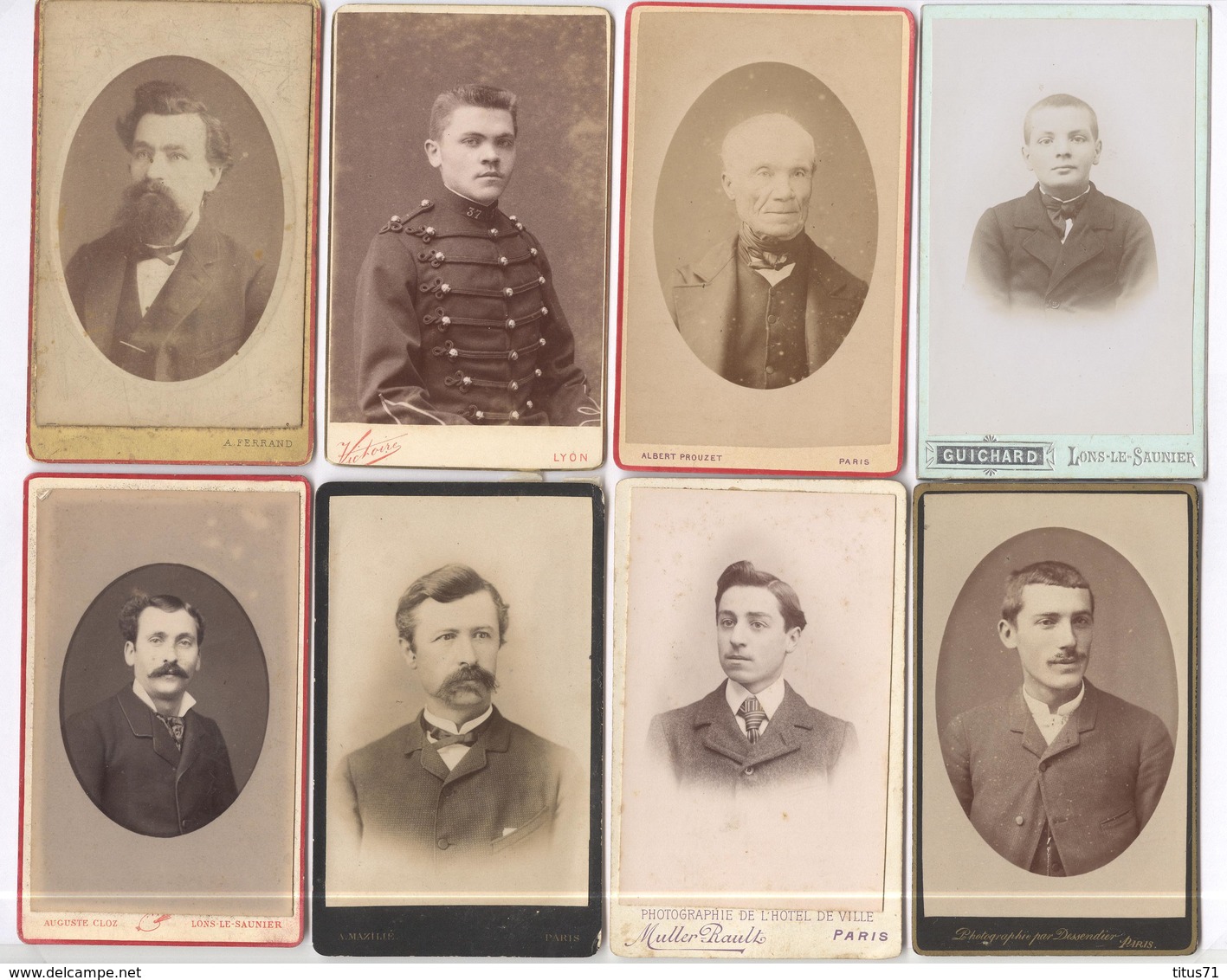 Lot De 30 Photos Carte De Visite - Portraits D'hommes - Circa 1900 - Personnes Anonymes