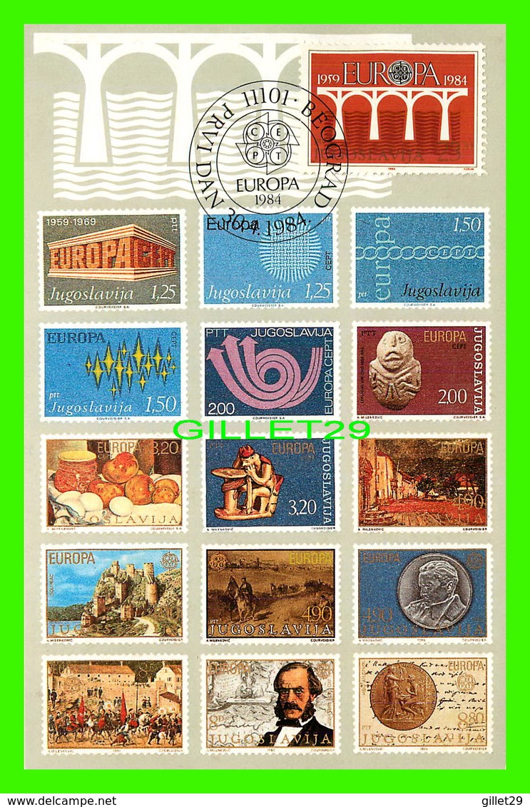 FDC - JUGOSLAVIJA -  1959 EUROPA 1984 - - Cartes-maximum