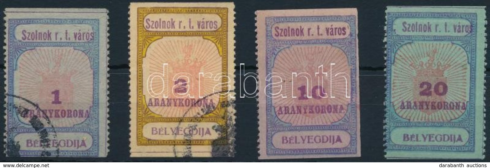 1925 Szolnok Városi Illeték 27-28 + 31 (3 Oldalon Fogazatlan) -32 Sz. Bélyeg (58.000) - Unclassified