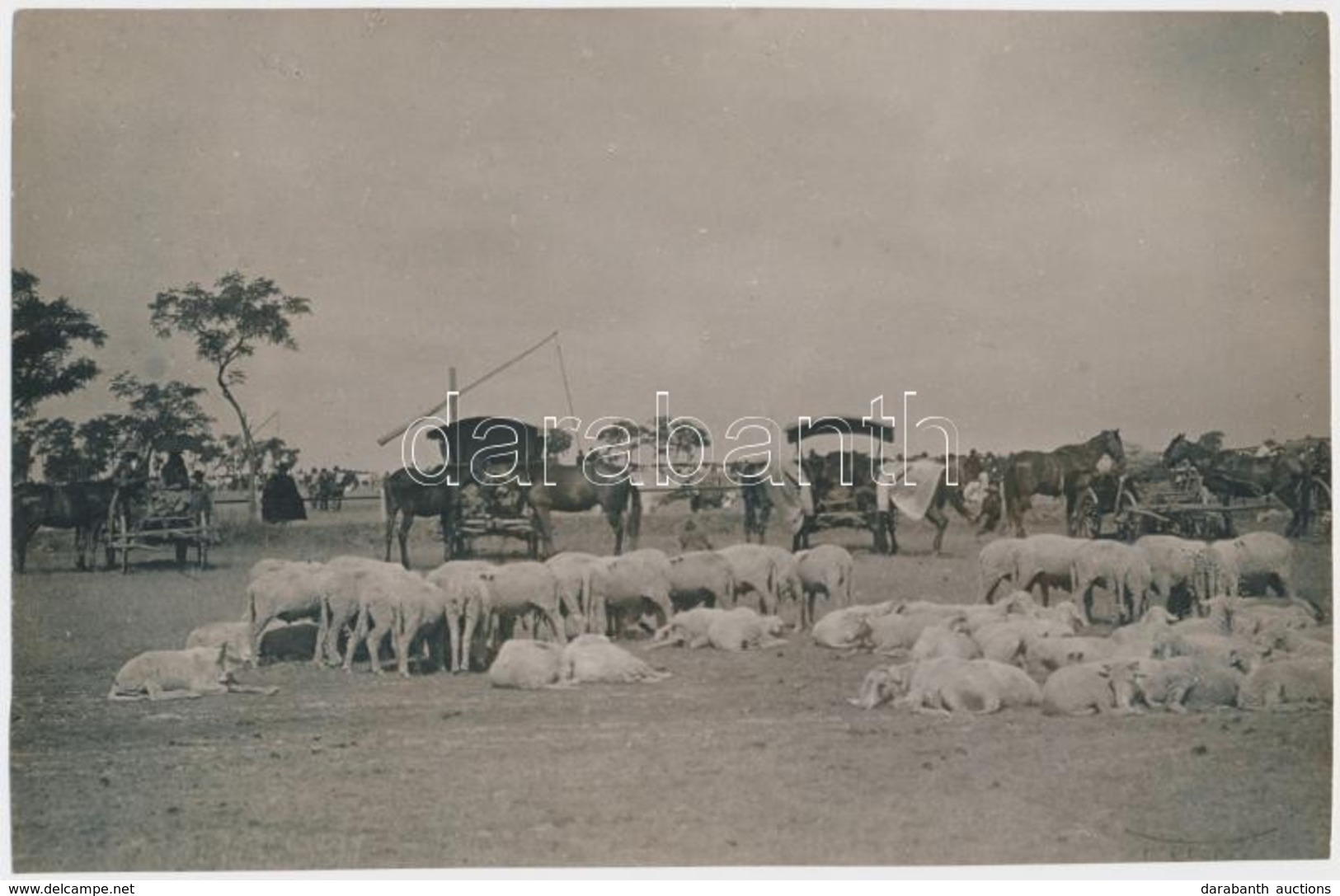 Cca 1925 Kerny István (1879-1963): Hortobágyi Hídi Vásár, Pecséttel Jelzett, Jeliratozott Vintage Fotó, 15x23 Cm - Andere & Zonder Classificatie