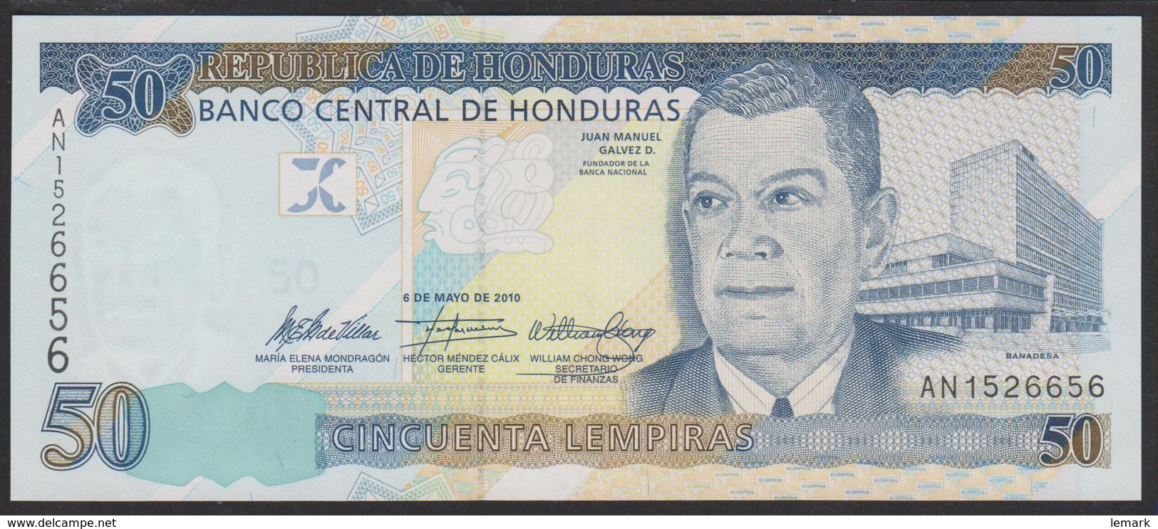 Honduras 50 Lempiras 2010 P94b UNC - Honduras