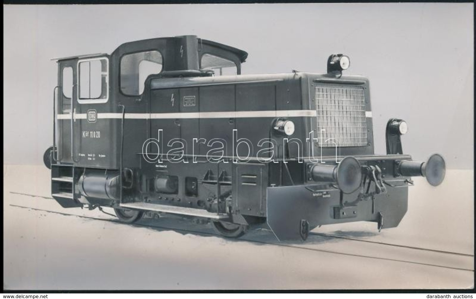 Cca 1959-1965 DB Köf 11 Osztályú Mozdony, Retusált Fotó, 10,5×18 Cm / The DB Railways Köf III Class Locomotive - Andere & Zonder Classificatie