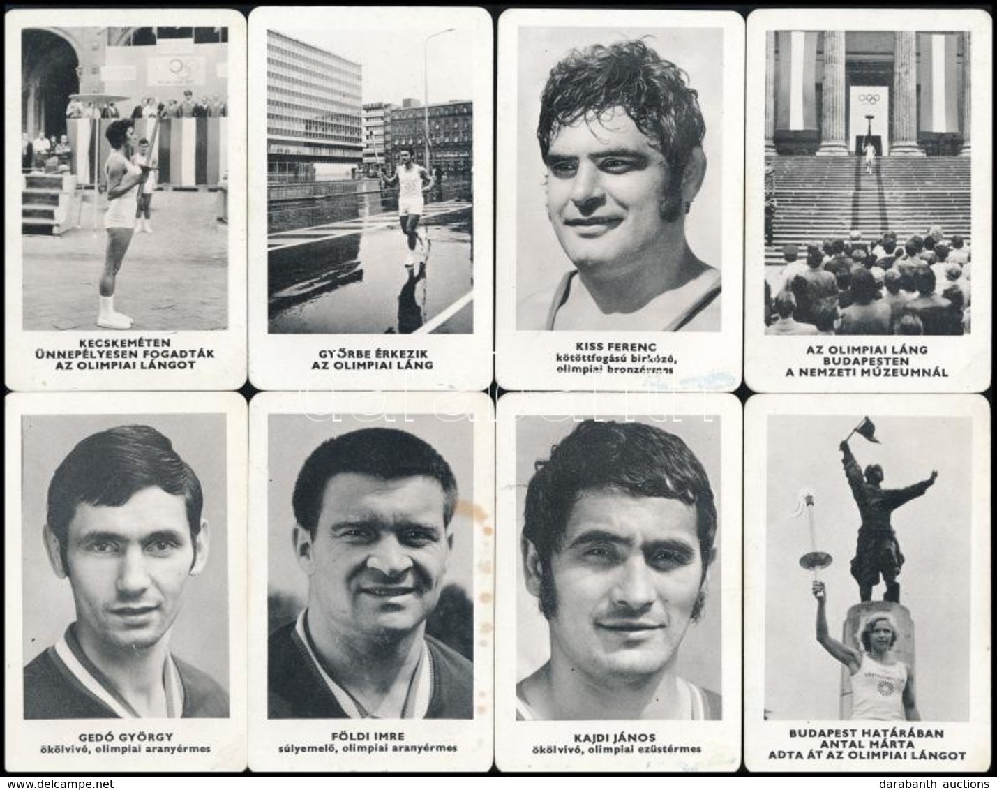 1973 Magyar Olimpikonokat ábrázoló Kártyanaptár Sorozat, 30 Db, Sportpropaganda Vállalat, Vegyes állapotban - Reclame