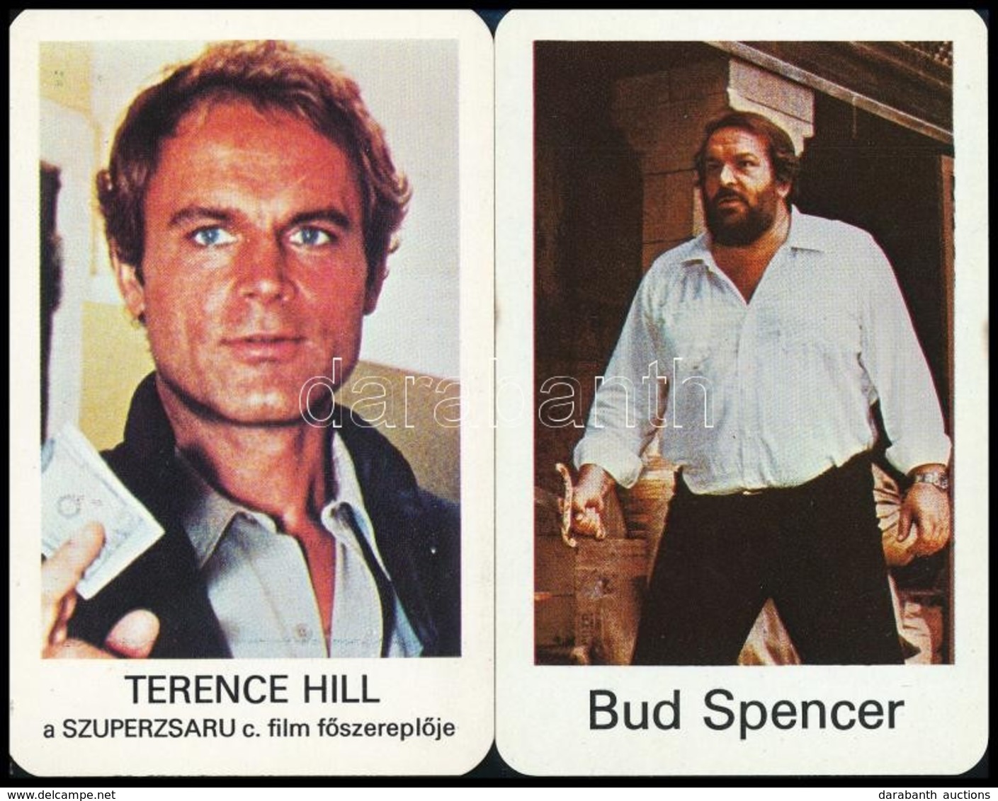 1982-1983  Bud Spencer, Terence Hill, Mokép, Kártyanaptár, 2 Db Egyforma - Reclame