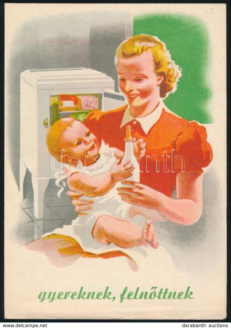 Cca 1938 'Gázhűtőszekrény' - Dekoratív, Rajzos Reklámkiadvány, Jó állapotban, 4p - Advertising