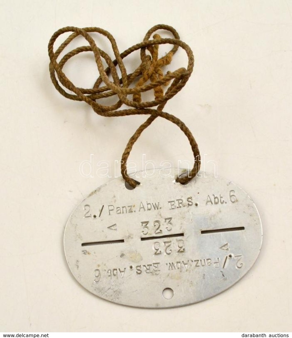 Cca 1940 Német Katona Alumínium Dögcédulája / Dog Tag - Andere & Zonder Classificatie