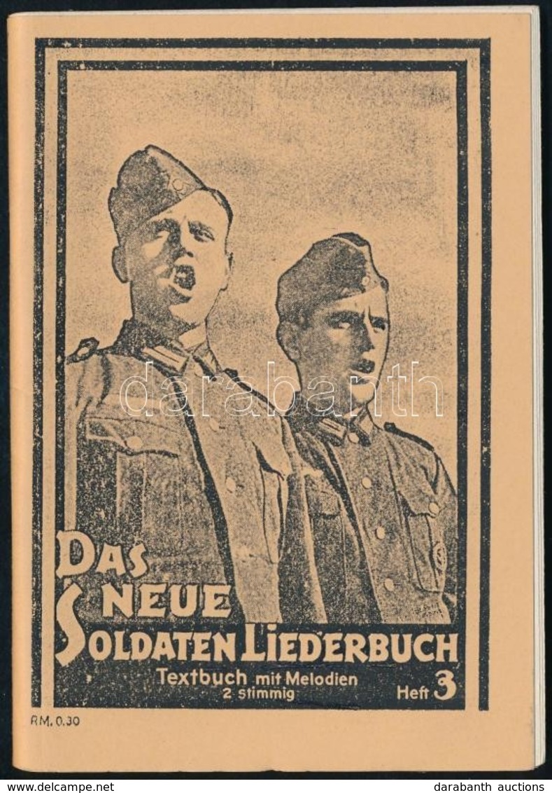 Cca 1940 Német Katonai Nótáskönyv / Military Song Book 64p - Andere & Zonder Classificatie