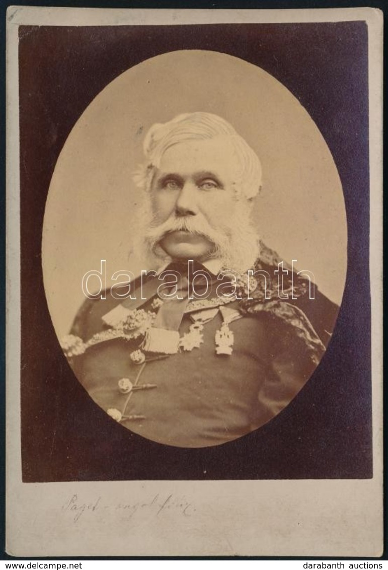Lord William Paget (1803-1873) Kapitány Fényképe / Original Photograph Of The British Commander And Captain. 11x17 Cm - Autres & Non Classés