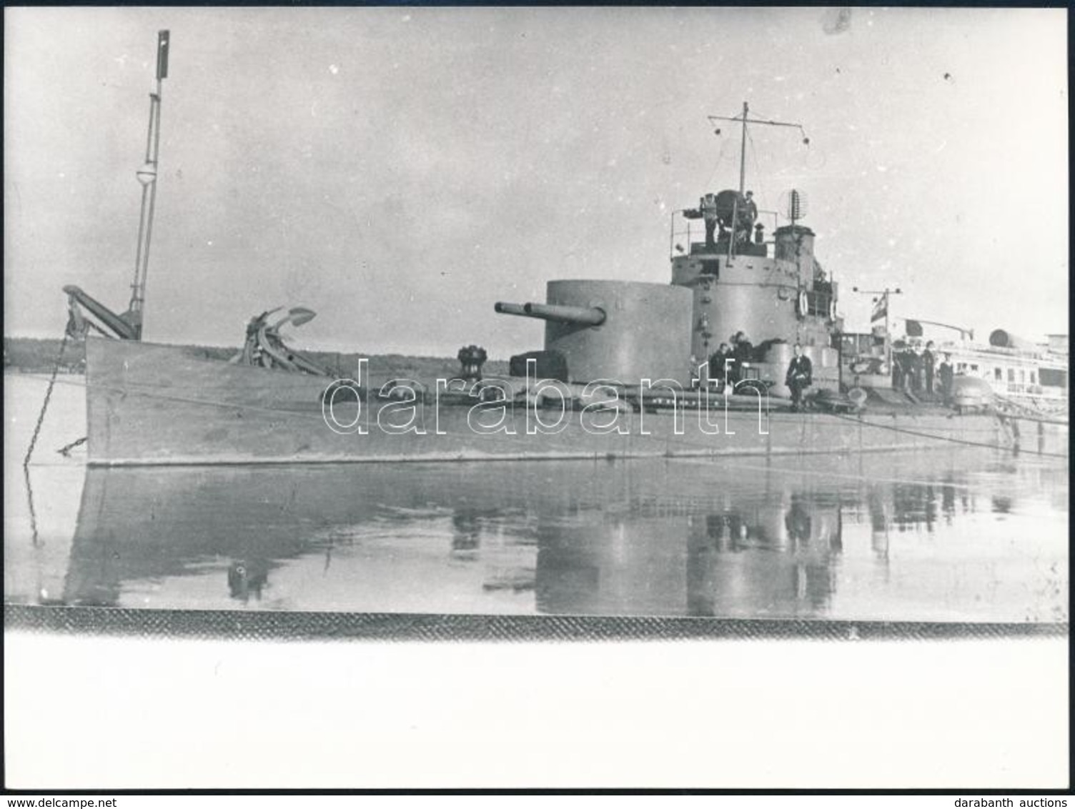 A Bosna Monitor, A Dunai Flottila Hajója, Az 1980-as években Eredeti Negatívról Előhívott Fotó, 13×17,5 Cm - Other & Unclassified