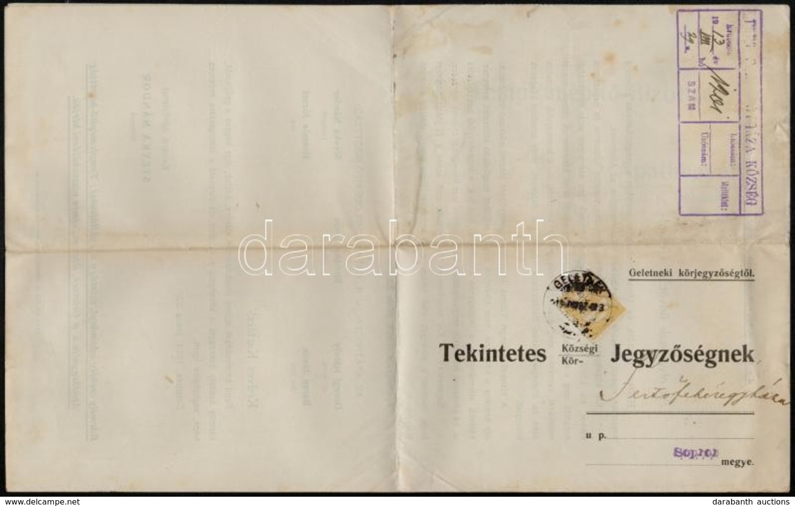 1913 Apáthegyaljai Templom építésének Részére Történő Gyűjtés Nyomtatványa, Kitöltetlen Aláíró ívvel. - Unclassified