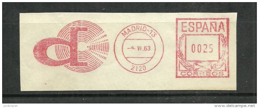 FRANQUEO MECANICO 1963  FRONTAL-FRONT  6X15 - Máquinas Franqueo (EMA)