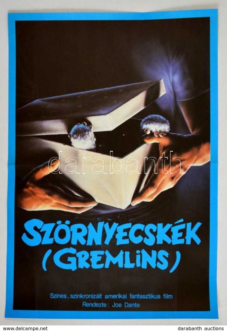 Cca 1989 Szörnyecskék (Gremlins) Amerikai Film Plakát, Hajtásnyommal, 74x52 Cm - Andere & Zonder Classificatie