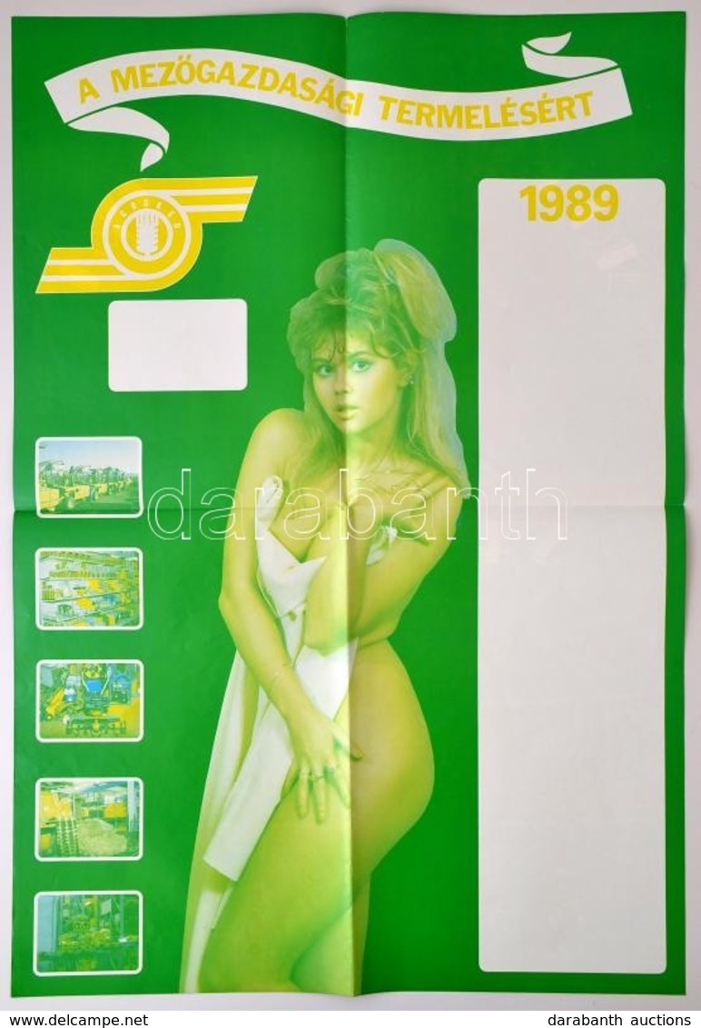 1989 Háborús Játékok, Amerikai Film Plakát, Hátoldalán Agroker Reklám Naptár Nyomdai Alapnyomat, Hajtott, 81x56 Cm - Andere & Zonder Classificatie