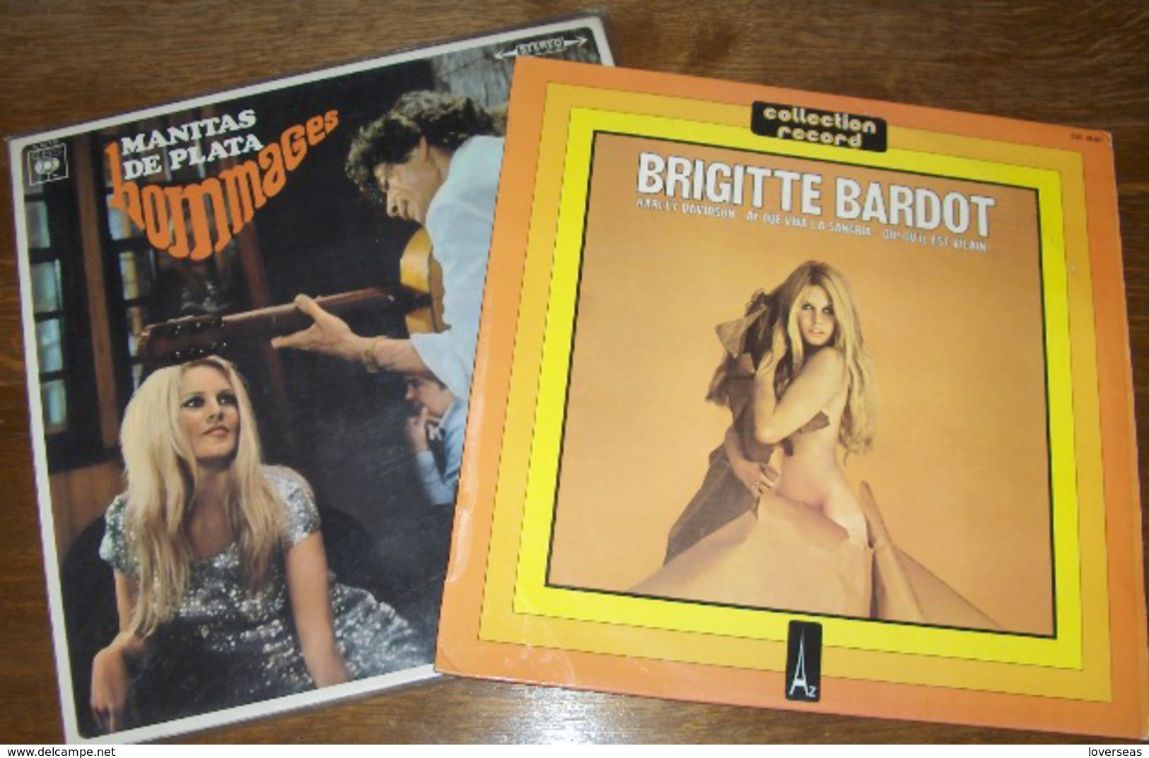 2 LP 33 T Collection Record AZ Par Brigitte Bardot & Hommages Par Manitas De Plata - Ediciones De Colección