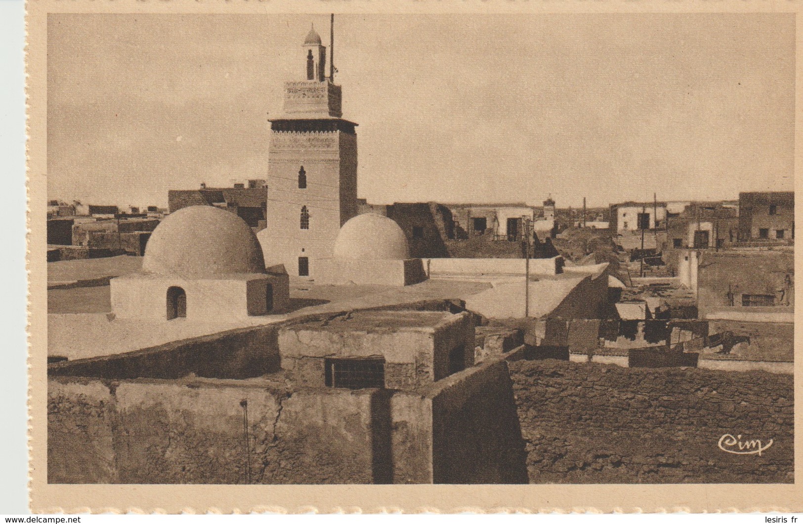 C. P. A. - SFAX - MOSQUÉE AU MILIEU DE LA VILLE ARABE - ÉCRITE PAR UN MILITAIRE DU 344 RÉGIMENT D'INFANTERIE - 21 - CIM - Túnez