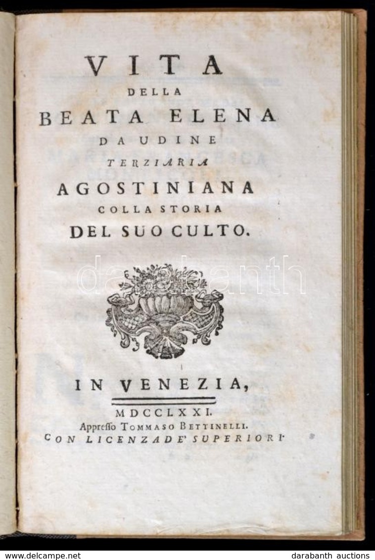 Giovan Pietro Della Stua: Memorie Per Servire Alla Storia Di S. Anselmo, Duca Di Cividale Del Friuli  Udine 1775, Frat.  - Unclassified