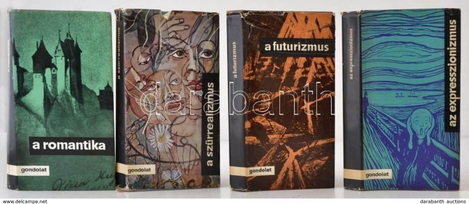 Izmusok Sorozat 4 Kötete:
Az Expresszionimus, A Romantika, A Futurizmus, A Szürrealizmus. Bp.,1962-1978, Gondolat. Kiadó - Zonder Classificatie