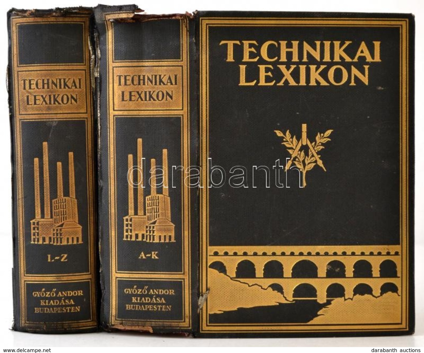 Technikai Lexikon. Építészet, Mérnöki, és Gépészmérnöki Tudományok. I-II. Kötet. Szerk.: Lósy-Schmidt Ede Dr., Barát Bél - Unclassified