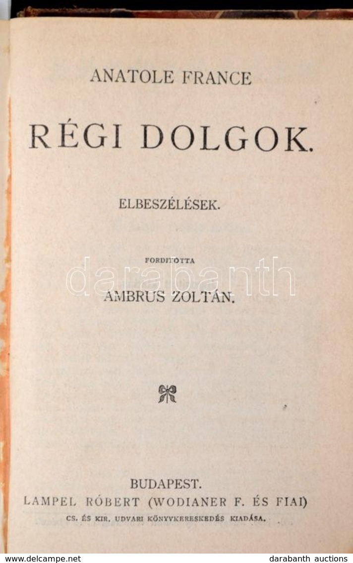 Kolligátum Hét Különféle Munkából, Magyar Könyvtár Sorozatból: 
Moeller M. Ottó: Az Aranycsináló. Fordította Szerdahelyi - Zonder Classificatie