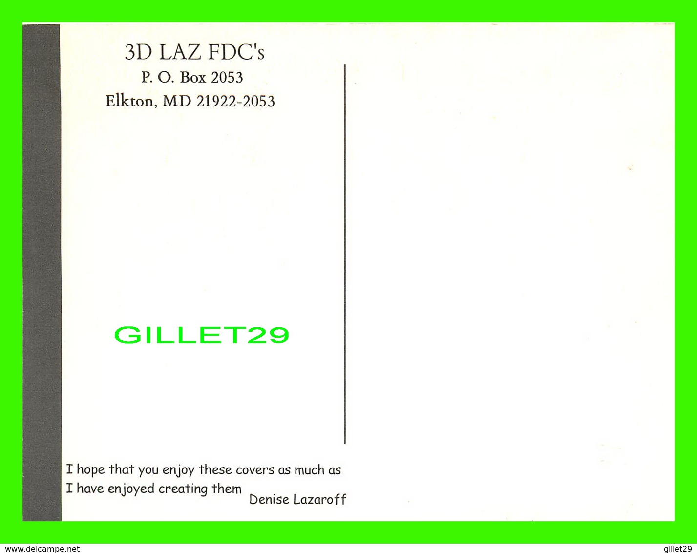 FDC - 3D LAZ FDC'S, ELKTON, MD - FIRST DAY OF ISSUE 2007, PORTLAND, OR - - Maximum Cards