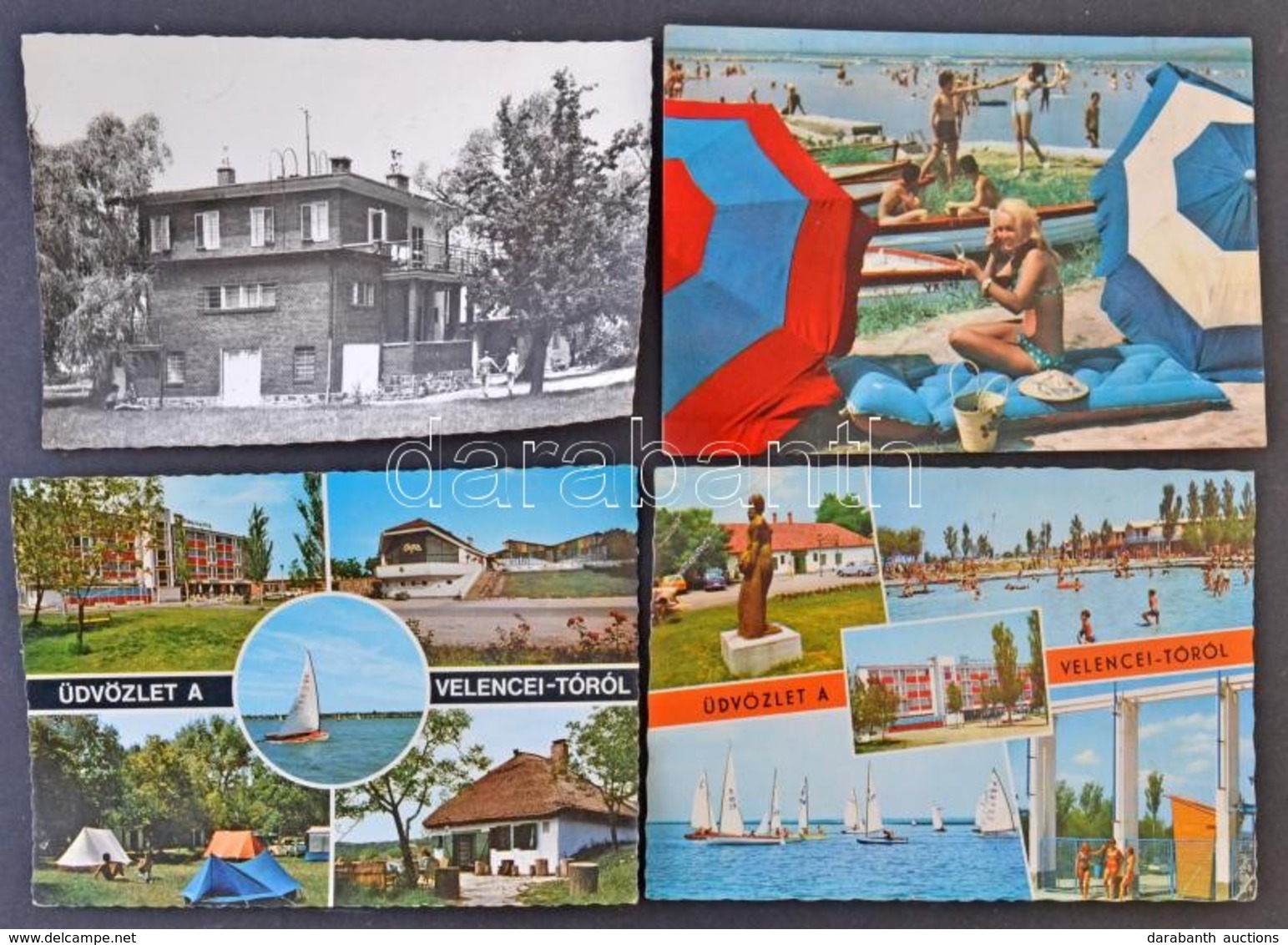 ** * 110 Db MODERN Magyar Városképes Lap A Balatonról és Velencei Tóról / 110 Modern Hungarian Town-view Postcards From  - Unclassified