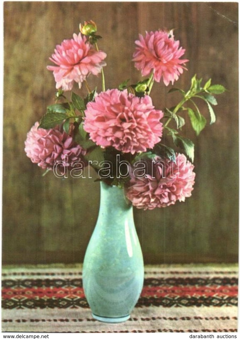 40 Db MODERN Virágos üdvözlőlap / 40 Modern Flower Greeting Motive Postcards - Zonder Classificatie