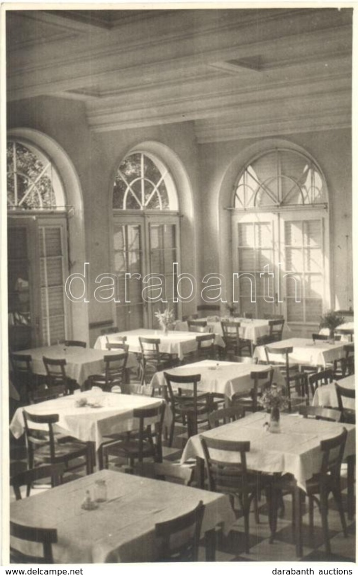 * T1/T2 1948 Balatongyörök, Belügyminiszteri Számvevőségi üdülőház, étkező Belső. Photo - Unclassified