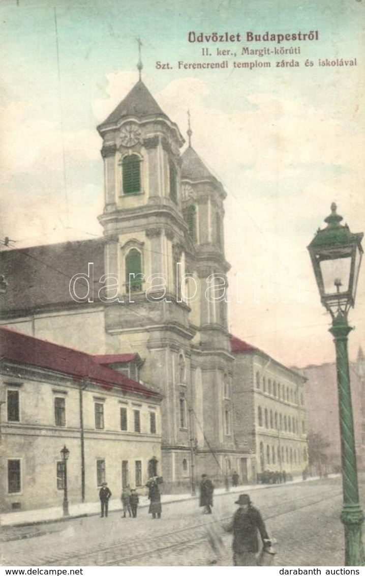 T2 1924 Budapest II. Margit Körút, Szent Ferencrendi Templom Zárda és Iskola - Non Classificati